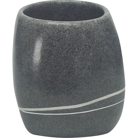 Gobelet de Brosse à Dents Stones Gris foncé (1/5)