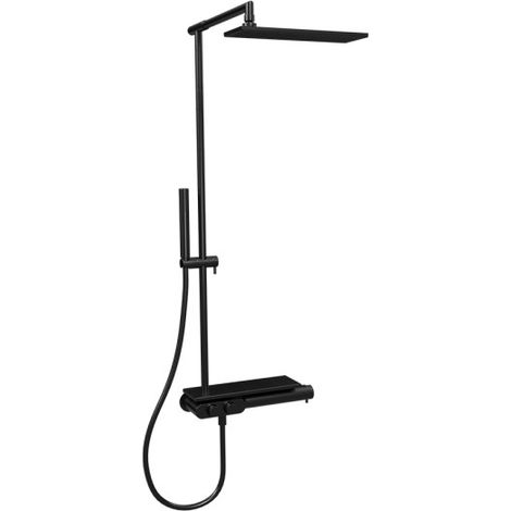 Colonne de douche thermostatique Chromé Noir Brossé Thermo Up - CRISTINA ONDYNA XT48675 (1/2)