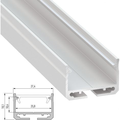Profilo Alluminio Tipo SILEDA 2,02M (1/2)