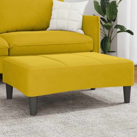 Fußhocker Gelb 77x55x31 cm Samt