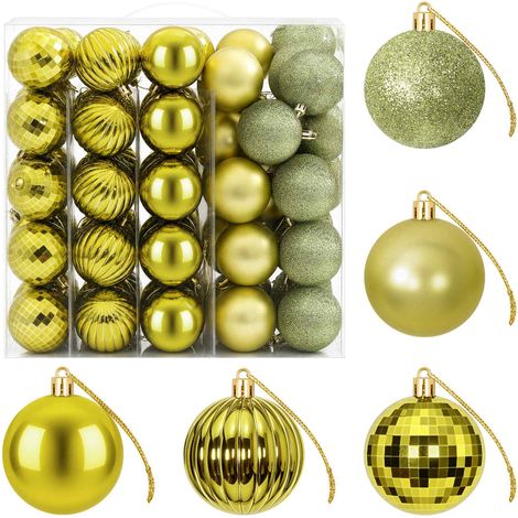vidaXL Christmas Ball Set 75 pcs Light Green 6 cm Polystyrene (1/5)