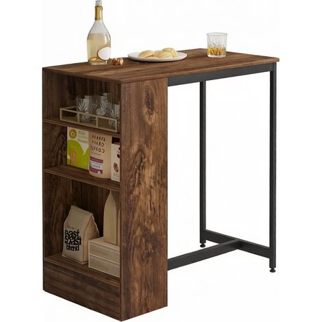 GagaTable bar industrielle noir 91x49x91 cm (1/5)