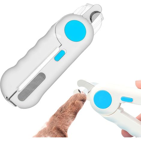 Coupeongles pour chiens et chats avec lumière LED et protection, lime à ongles pour petits et moyens chiens, chats, chiots et chatons, toilettage à domicile