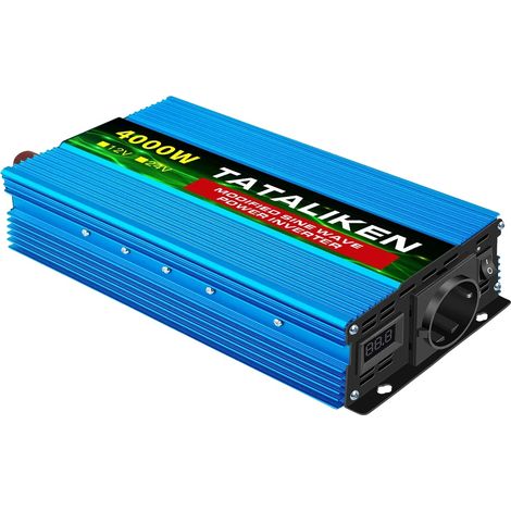 Onduleur de puissance, sortie 1000W, compatibilité universelle, 12V4000W50HZ UE (1/2)