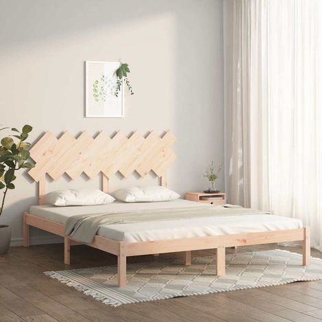 vidaXL Cadre de lit sans matelas 160x200 cm bois massif (1/5)