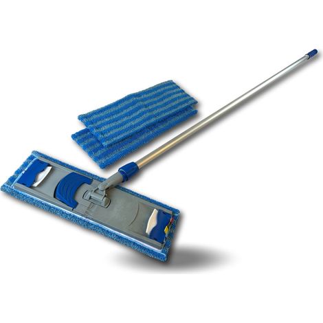 Balai Easy press  Seul  Avec 3 serpillières  Frange microfibre avec œillets 40 cm - Quantité x 1 - Balai Easy Press