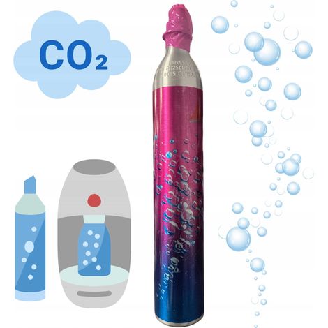 Cartouche de CO2, bouteille, gaz alimentaire, Sodastream, raccord rapide (1/5)