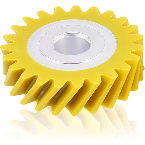 Engrenage à Vis sans Fin Jaune pour Mixeurs, Engrenage à Vis sans Fin de Rechange - Compatible avec Modèles 5KSM150, 5KSM45, 5KSM90, 5KSM125, 5KSM175, 5KSM185, 5KSM156, 5K45SS