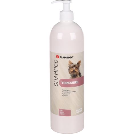 Flamingo Shampoo per cani 1L – Yorkshire – conserva la lucentezza naturale – contribuisce all'idratazione – la massima qualità per il vostro cane – per un uso frequente – senza parabeni