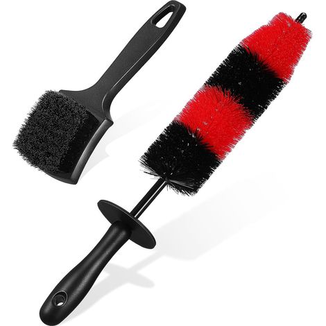 and Rim Cleaning Brush with Stiff Bristles and Flexible Head