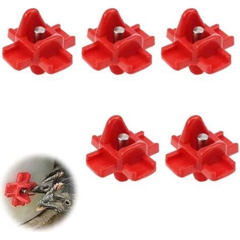 Chicken Drinker, Poultry Water Nipple, Plastic Chicken Water Drinkers, Chicken Automatic Drinker, Automatic Chicken Nipple Drinker with Horizontal Side Mount,5 (1/5)