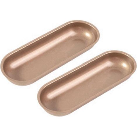 Ovale Hot-Dog-Kuchenform aus Kohlenstoffstahl, 2-teilig