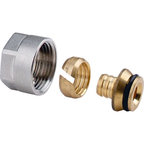 Conector de compresión de 3-4" para tuberías de plástico de 16x2 mm (juego de 2)