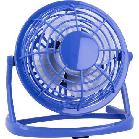 Mini ventilateur USB pour ordinateur portable, rotatif et silencieux, couleur bleu (1/5)