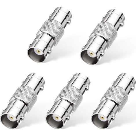 Connecteur BNC 50 ohms BNC Femelle à Femelle Barillet Adaptateur Coaxial RF à Faible Perte Support HD-SDI/3G-SDI/4K/8K pour Moniteur Caméra de Sécurité DVR Enregistreur (1/5)