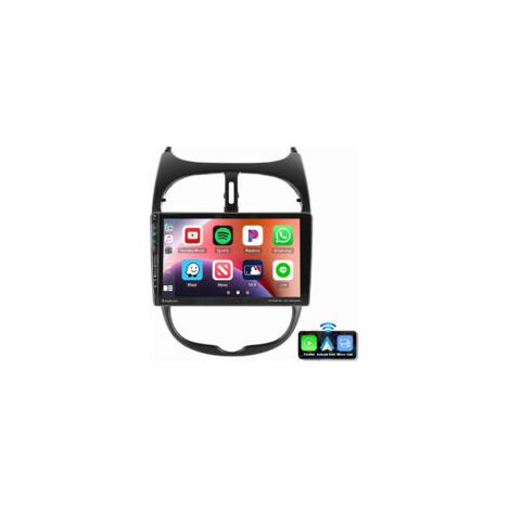 Pour Peugeot 206/206CC 2002-2010 Android 14 Autoradio GPS WIFI RDS USB Typc-C 2+32G