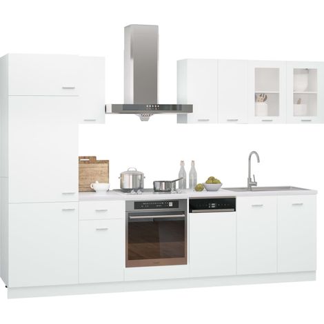 Set Armadi da Cucina 8 pz Lyon Bianco in Truciolato vidaXL (1/5)