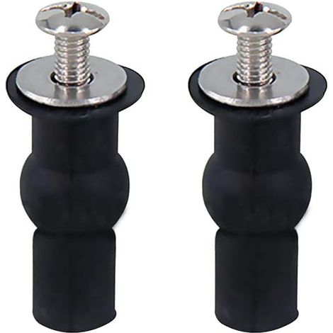 2 pièces Abattant WC Fixations Charnières Store Charnières Trou de Fixation Extensible Caoutchouc Vis Convient à Toutes Les Toilettes (18mm) (1/5)