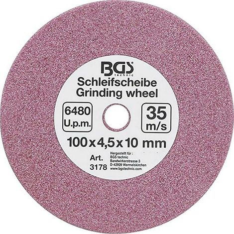 Meule À Touret - 100 X 10 X 4 5 Mm - Grain 60 - Pour Affûtage Chaîne Tronçonneuse - 1 Pièce (1/2)