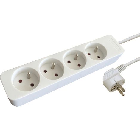 rallonge multiprise - 4 x 2p+t - 3g1.5 mm2 - h05vv-f - bizline 701004