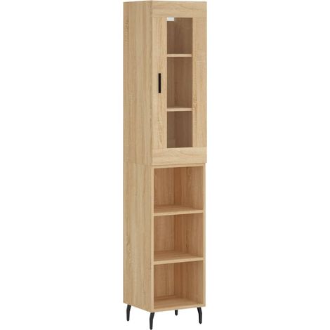 Aparador-cómoda-mueble-organizador-cocina-salón-salón-comedor-alto-Sonoma-345x34x180cm-madera-ingeniería-marrón-020033995