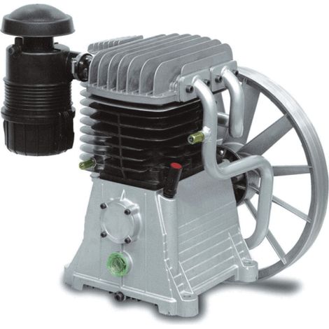 Abac – Compresseur d'air 7.5 CV – Tête de compression avec filtre – Pression 12 bar – Débit 51 m³/h – Cylindre en fonte – Moteur 1450 tr/min (1/2)