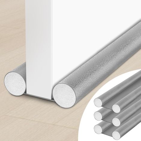 Lot de 3 bandes de traction pour portes, calfeutrage anti-bruit, comblement d'espace sous les portes (moins de 96 cm), bandes insonorisantes. Réduit le bruit, l'air froid, la poussière, la fumée et… (1/4)