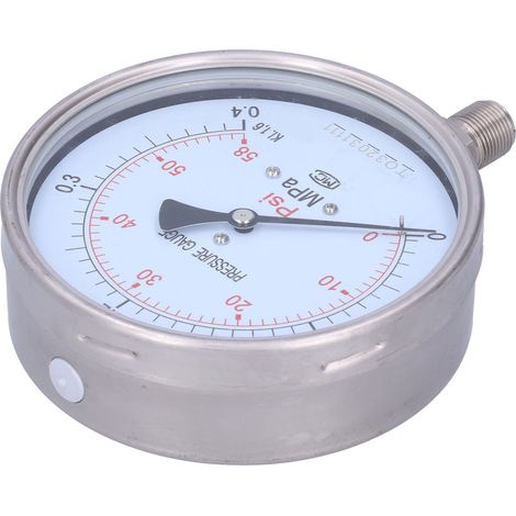 Manomètre industriel en acier inoxydable, mesure précise 0–0,4 MPa, M20x1,5 Y-150BF (1/5)