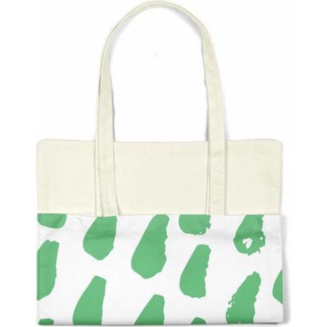 Sac shopping tote bag coton Bonamaison 34 x 40 cm - anse longue épaule, réutilisable (1/4)