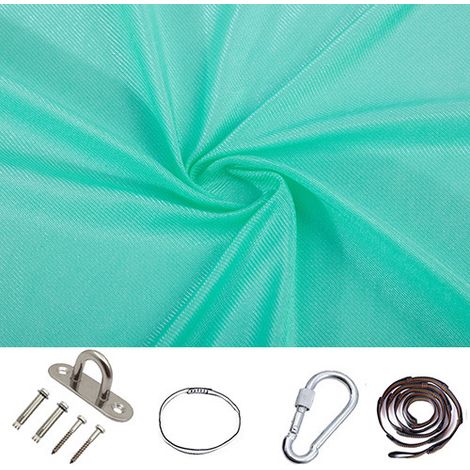 BARKBUSTERS Balançoire de thérapie sensorielle pour enfants, intérieur-extérieur 360 ° Hamac pour enfants balançoire élastique thérapie étreinte chaise suspendue 280150CM (vert lac)Accessoires inclus (1/5)