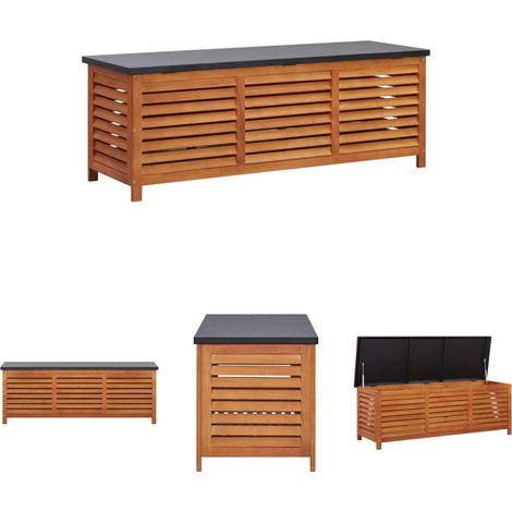 The Living Store - Gartenbox 150x50x55 cm Eukalyptus Massivholz (1/5)