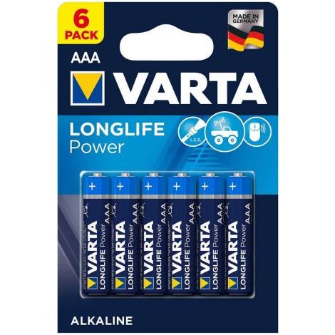 Pile batterie Stilo Alkaline 1,5V Longlife Varta 6 pezzi - confezione risparmio
