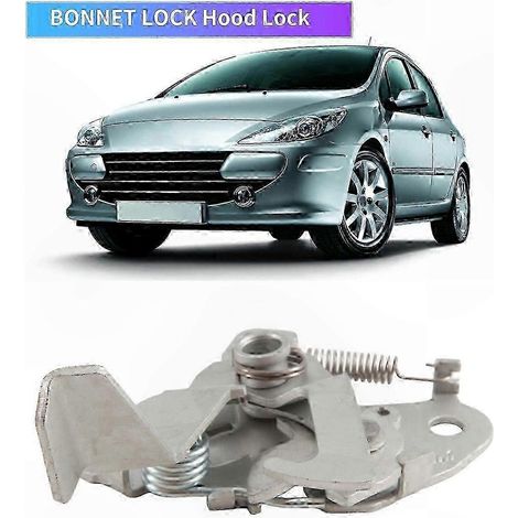 Serrure de capot de remplacement pour Peugeot 307, références 793460, 7934A0 et 9677015580. Pièce de sécurité automobile. (1/4)
