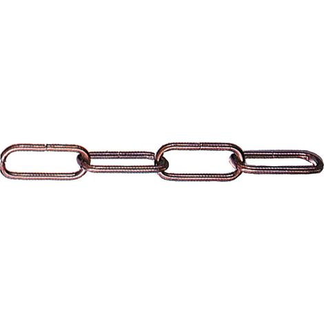 1PZ PL CATENA PER LAMPADARI FILO TONDO 3,8 MM BRONZATO 500 MM (1/2)