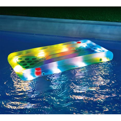 Summer Waves Bierpong Luftmatratze Aqua Glow mit LED-Funktion 160x84x19 cm x000D (1/5)