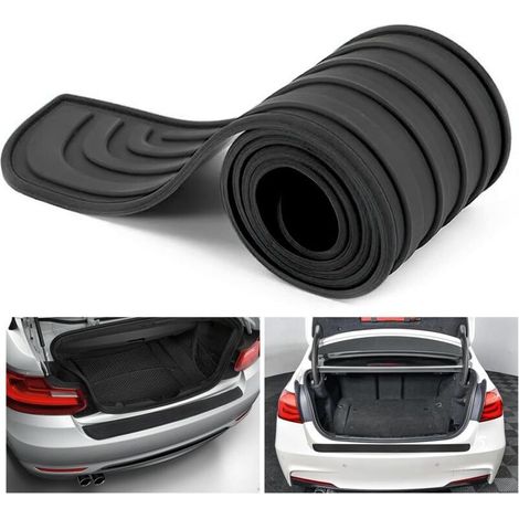 Protezione paraurti posteriore in gomma antigraffio per auto, pickup, camion, SUV (nero, 91,4 x 7 cm) (1/5)
