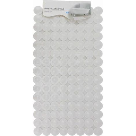 Cleafe - Tappeto Tappetino In Pvc Antiscivolo Per Vasca Da Bagno Doccia 67.5x36cm Bianca 59610 - (1/2)
