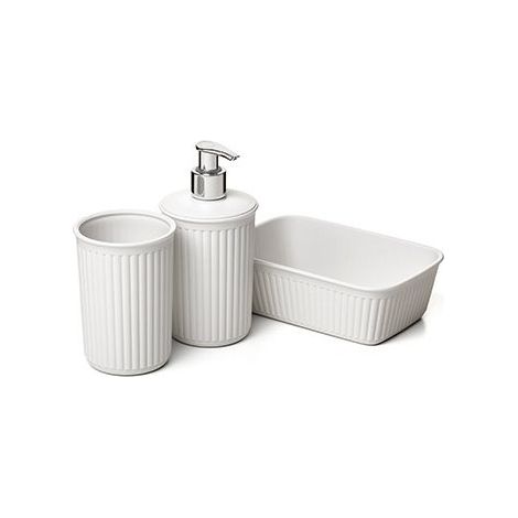 SET VASO+DOSIFICADOR+ORGANIZ.0,7L BAOBAB /BLANCO PERGAMON - TATAY