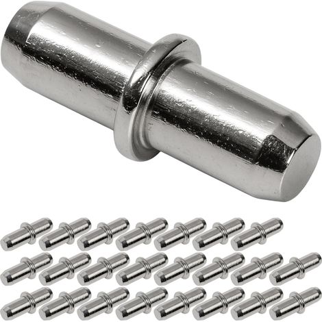 Lot de 30 Supports d'Étagères pour trou de perçage de 5 mm caoutchouté Axes d'Étagères à insérer pour les Étagères en Bois et en Verre (1/5)