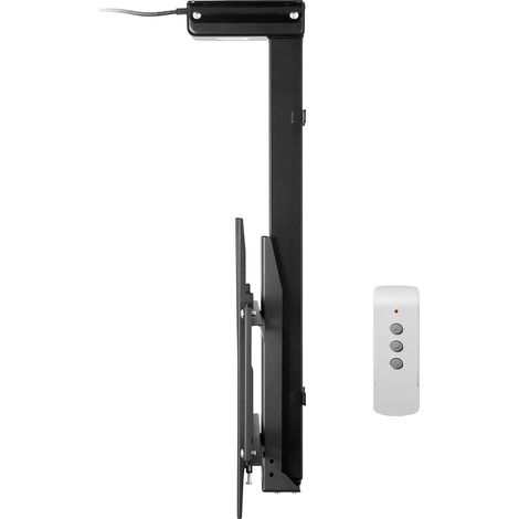 Support de TV plafond motorisé, compatible 32-55 pouces, inclinaison électrique, VESA max 24x16 pouces, charge jusqu'à 120 lbs, idéal pour usage professionnel. (1/5)