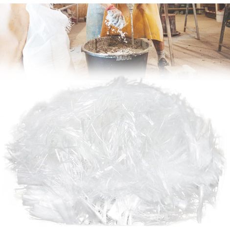 1000 g de fibre de polypropylène, fibres de polypropylène, fibre de verre, pour béton, mortier, plâtre, fibre polymère, empêche la fissuration, réduit le rétrécissement (1/5)