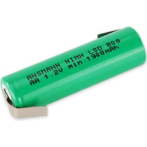 Batterie NiMH Mignon ANSMANN maxE, 1900 mAh, avec languette de soudure