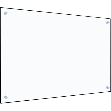 Dosseret de cuisine Fond de hotte Crédence de cuisine Transparent 90x60 cm Verre trempé NSME3326 (1/5)