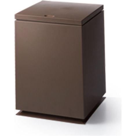 Poubelle 10L Carrée à Pression, Poubelle Cuisine et Salle de Bain avec Couvercle Push, Corbeille à Papier Design Japonais en ABS et PP, Poubelle Chambre Salon Bureau WC, Blanc Crème Gain de Place-MARR