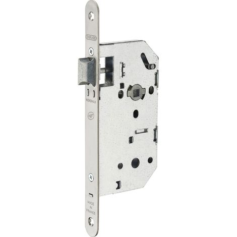 Serratura MONOMAX NF con scrocco, asse 50 mm, frontale inox, senza incontro, conf. indivisibile 25 pz – THIRARD (1/5)