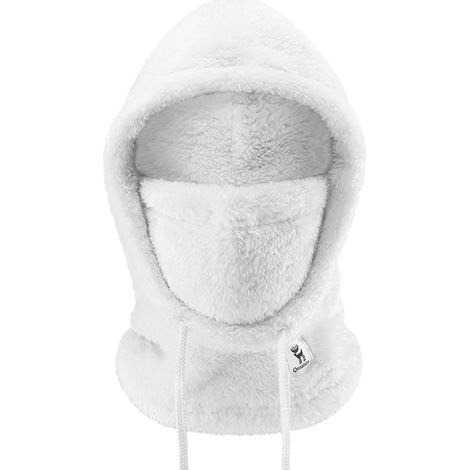 Warme Fell-Sturmhaube für Winterskifahren, Arctic Velvet, Größe L – weiß (1/5)