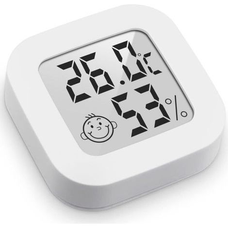 3-Piece Set - Mini High-Precision Digital Indoor Thermometer Hygrometer, Temperature and Humidity Monitor, Thermo-Hygrometer Comfort Level Indicator (1/5)