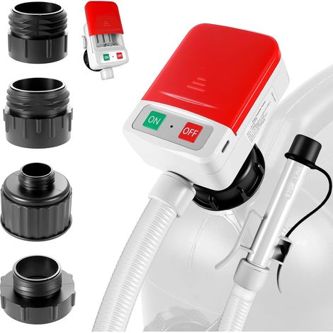Pompe Électrique pour Carburant avec Stop Automatique, 3,2 GPM (12 L/min) Adaptateur 4 Tailles Tuyau 1.3m pour Essence, Gaz, Diesel Fonctionnement via USB (1/5)