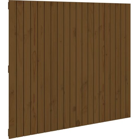 Maison Exclusive - Cabecero cama pared madera maciza pino marrón
