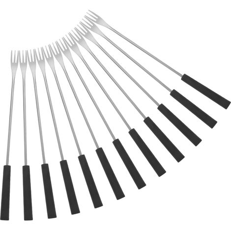 12 pièces Lot Fourchettes Fondue Inox et PP Fourchettes Fruits et Chocolat avec Manche Antidérapant Ustensiles Cuisine pour Maison Bar et Fête (1/5)